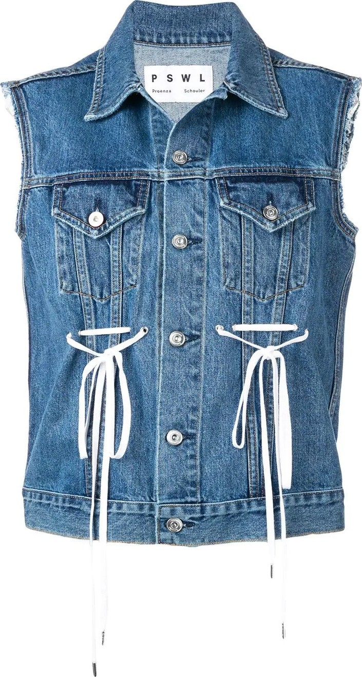 Proenza Schouler PSWL Lace Denim Vest