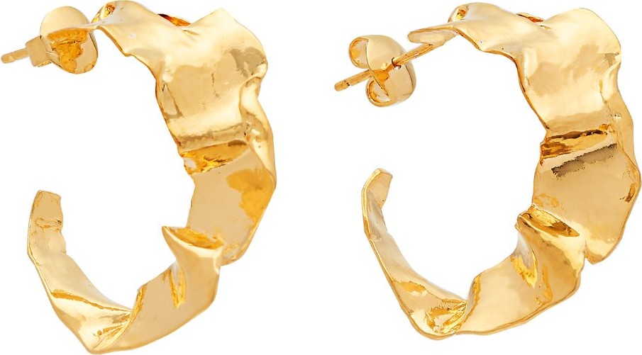 Misho Sierra 22kt gold-plated hoop earrings