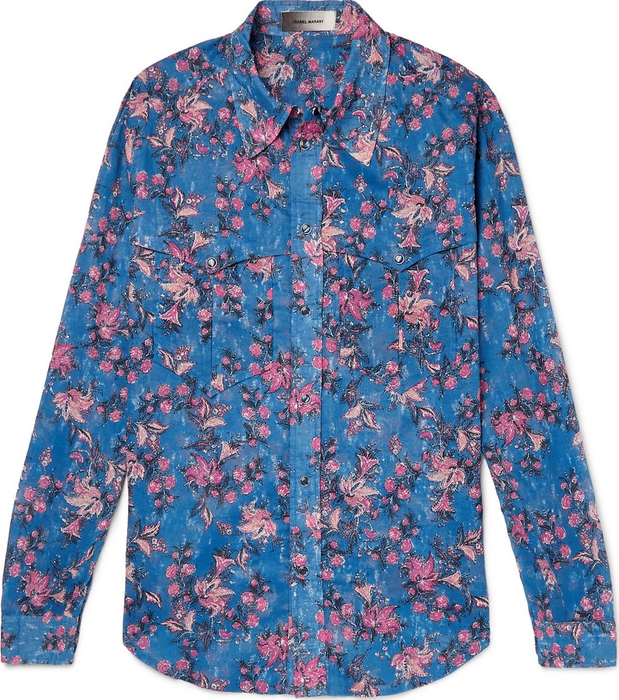 Isabel Marant Nicson Slim-Fit Printed Cotton Shirt