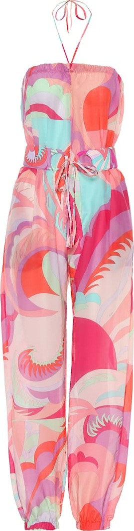 Emilio Pucci Printed cotton and silk jumpsuit