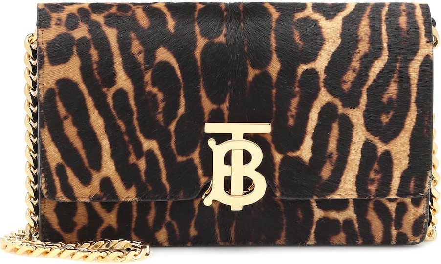 Burberry London England Carrie Small calf hair shoulder bag