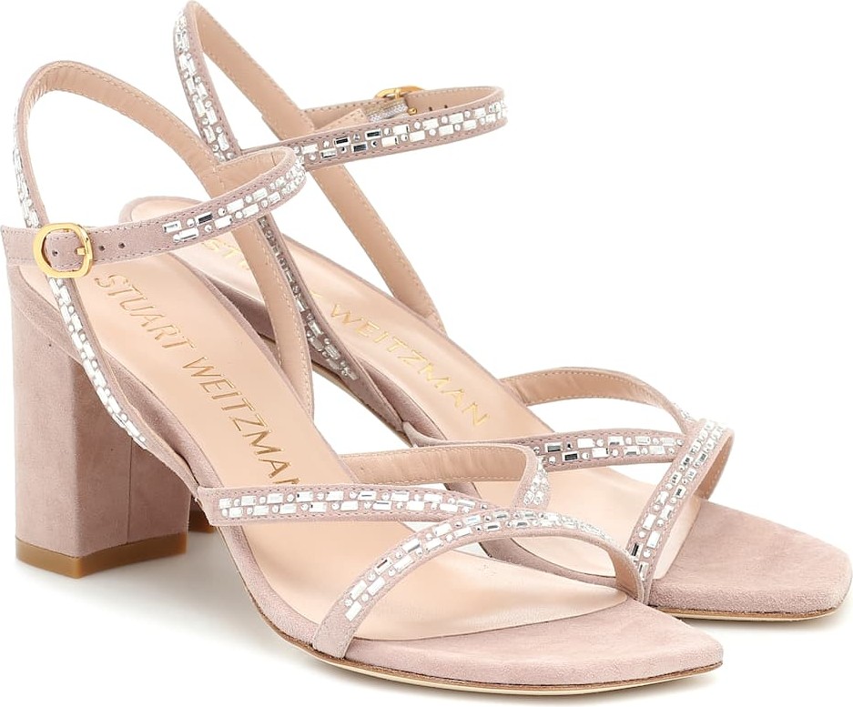 Stuart Weitzman Harlowe embellished leather sandals