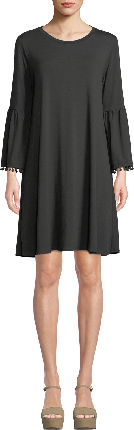 Johnny Was Fluted-Sleeve Swing Dress