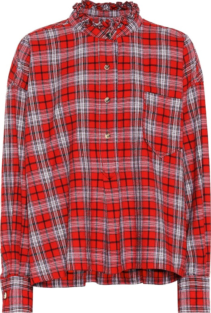 Isabel Marant Etoile Plaid cotton top