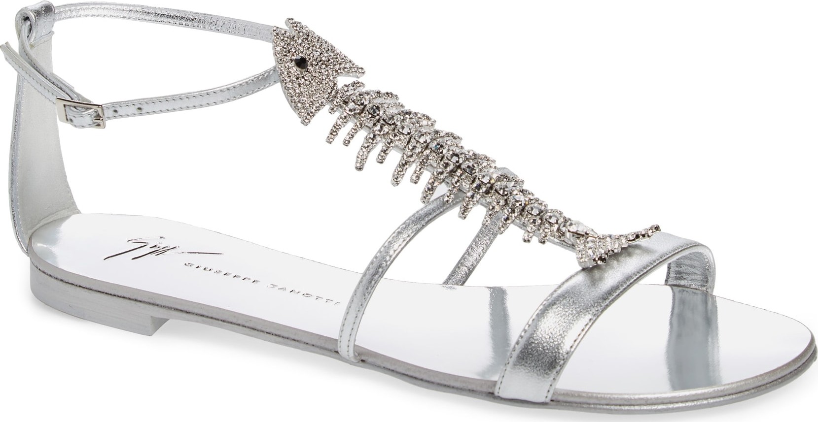 Giuseppe Zanotti Embellished Fish Skeleton Sandal