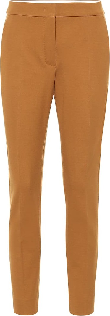 Max Mara Stretch-jersey mid-rise slim pants