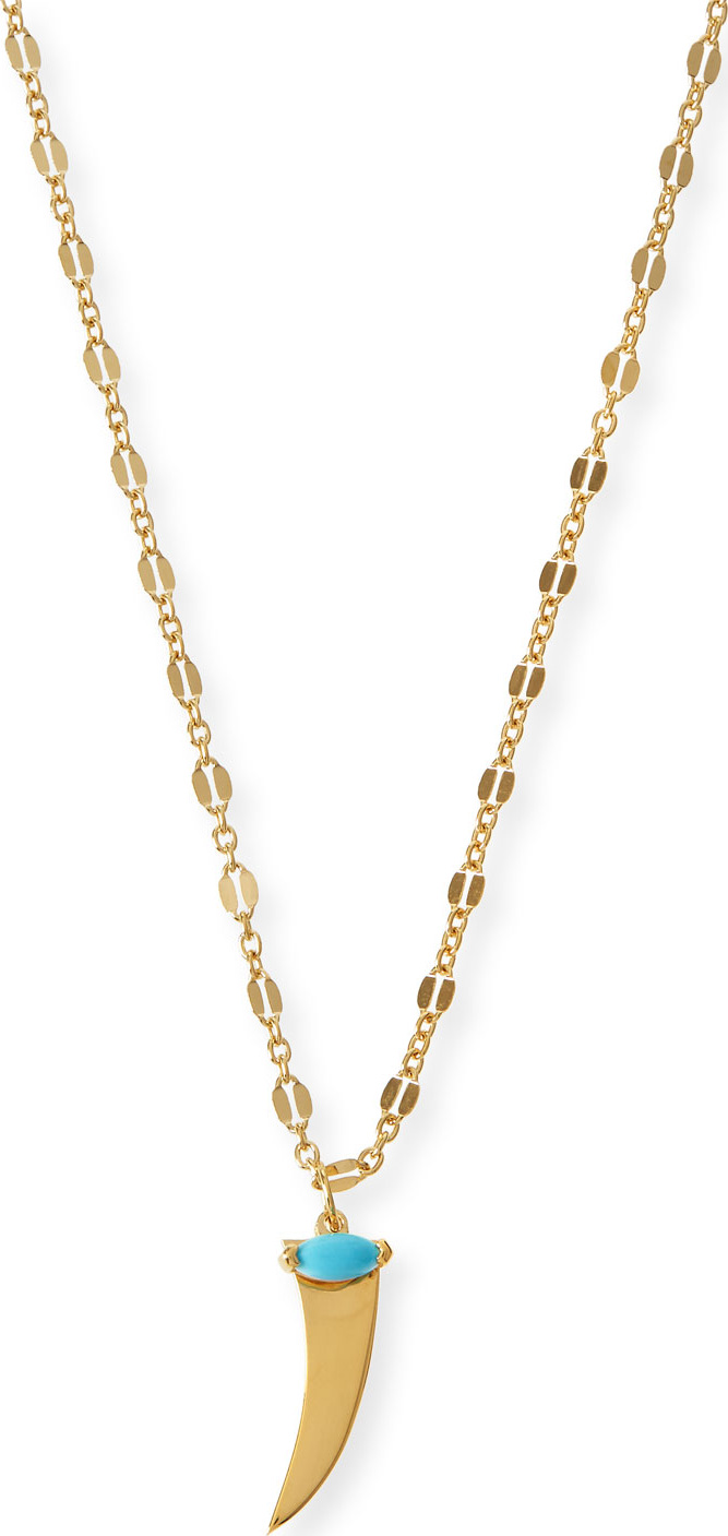 Jennifer Zeuner Jewelry Prudence Turquoise Horn Pendant Necklace