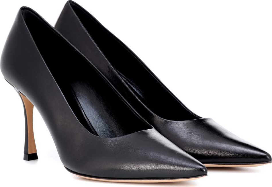 THE ROW Champagne leather pumps