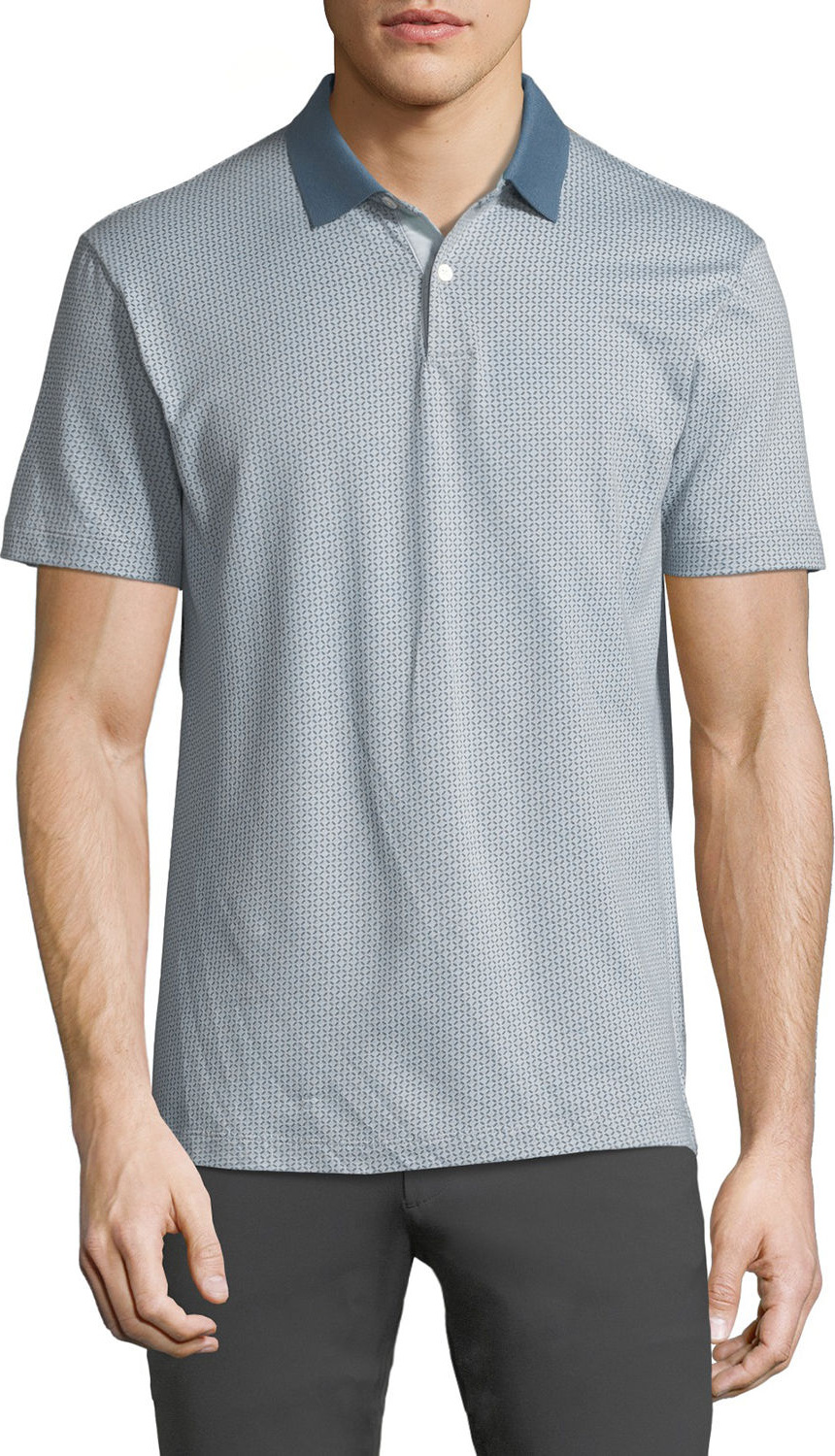Theory Men's Sillar Jacquard Standard Polo Shirt
