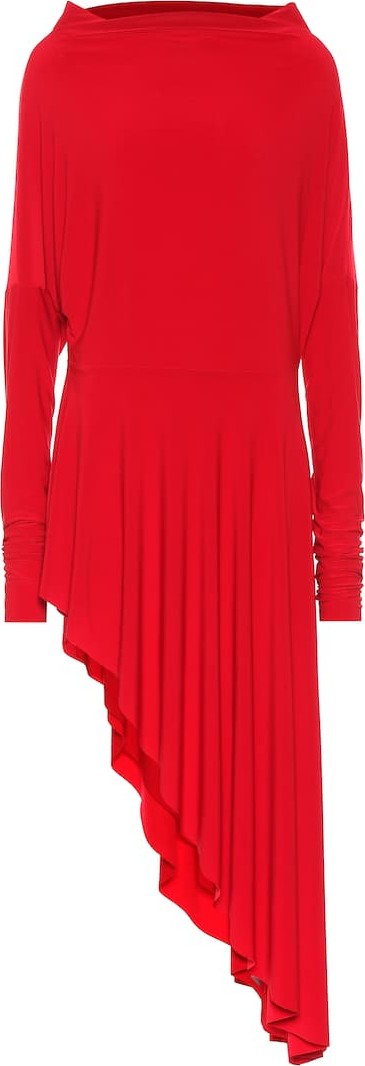 Norma Kamali Asymmetric stretch-jersey dress