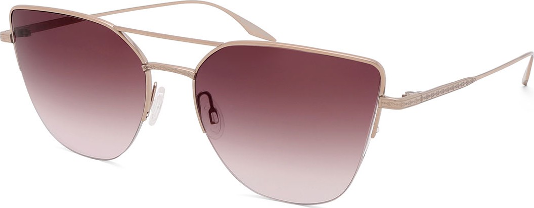 Barton Perreira Hani Semi-Rimless Gradient Aviator Sunglasses