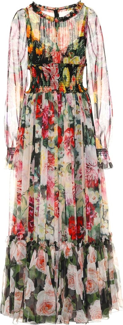 Dolce & Gabbana Floral silk maxi dress