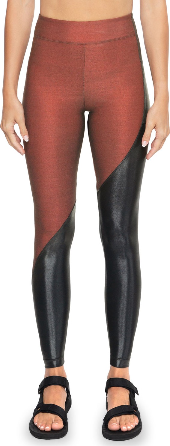 KORAL Toluca Shantung High-Rise Two-Tone Leggings