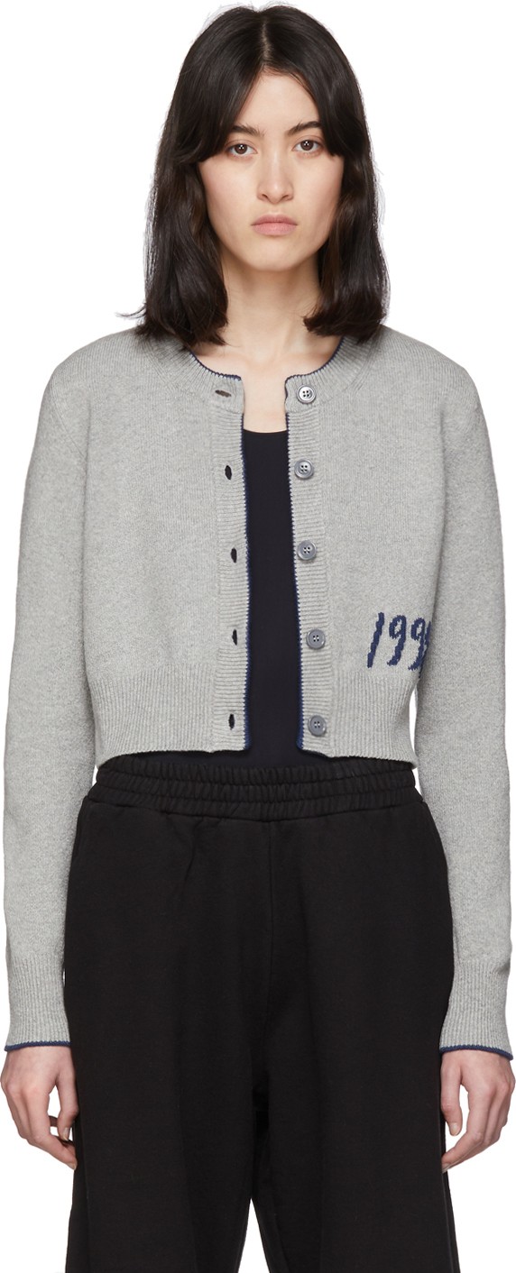 MM6 Maison Margiela Grey & Navy '1994' Cardigan