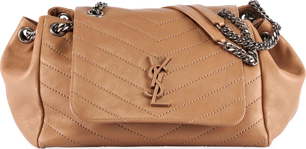 Saint Laurent Nolita Large Monogram YSL Double Chain Shoulder Bag Saint Laurent Nolita Large Monogram YSL Double Chain Shoulder Bag