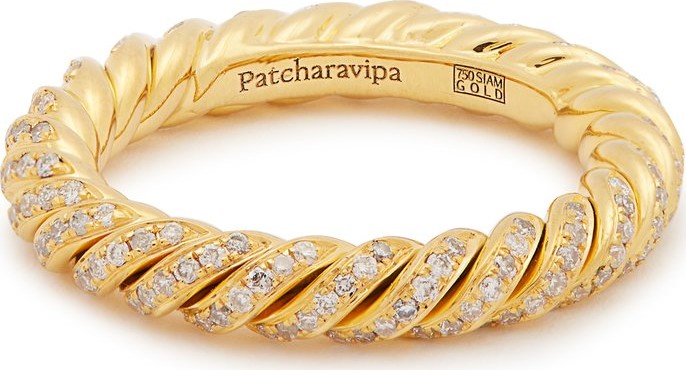 Patcharavipa Rope 18kt gold and diamond ring