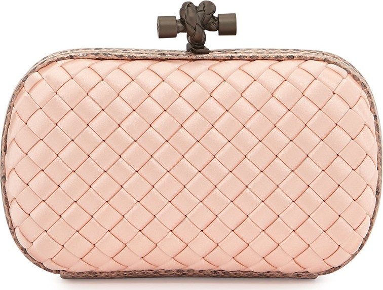 Bottega Veneta Small Knot Satin Clutch