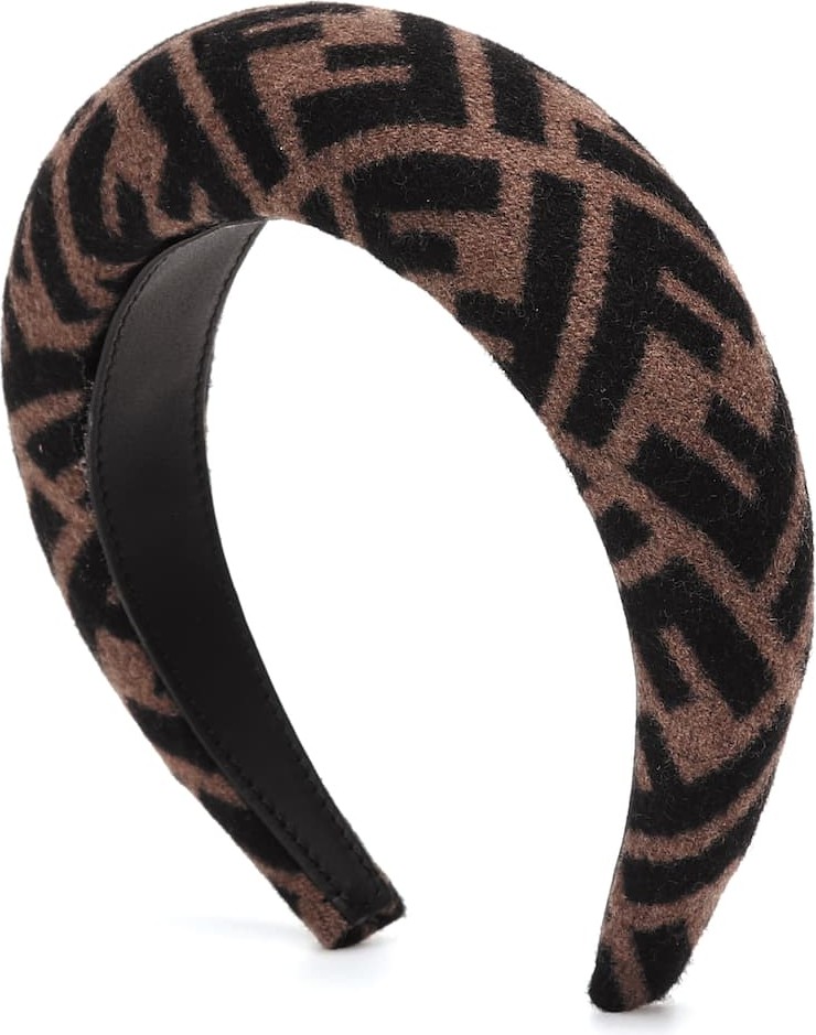 Fendi Printed wool and cashmere headband
