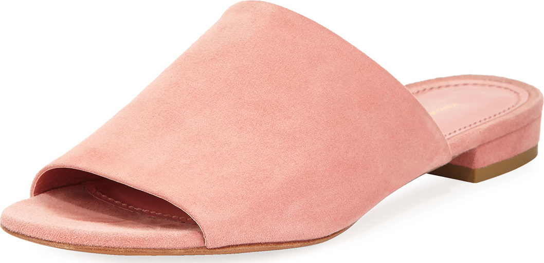 Mansur Gavriel Soft Suede Flat Slide Sandal