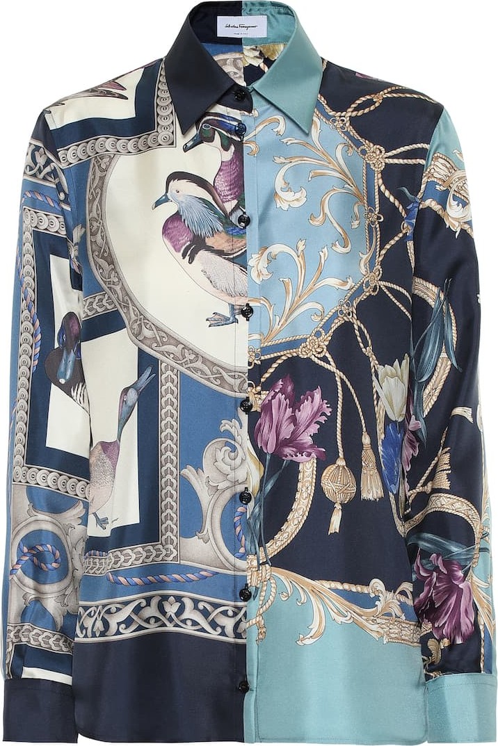 Salvatore Ferragamo Printed silk blouse