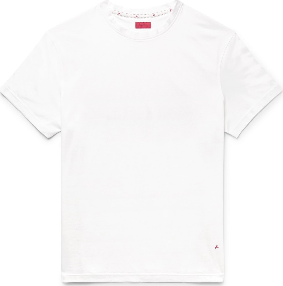Isaia Silk and Cotton-Blend Jersey T-Shirt