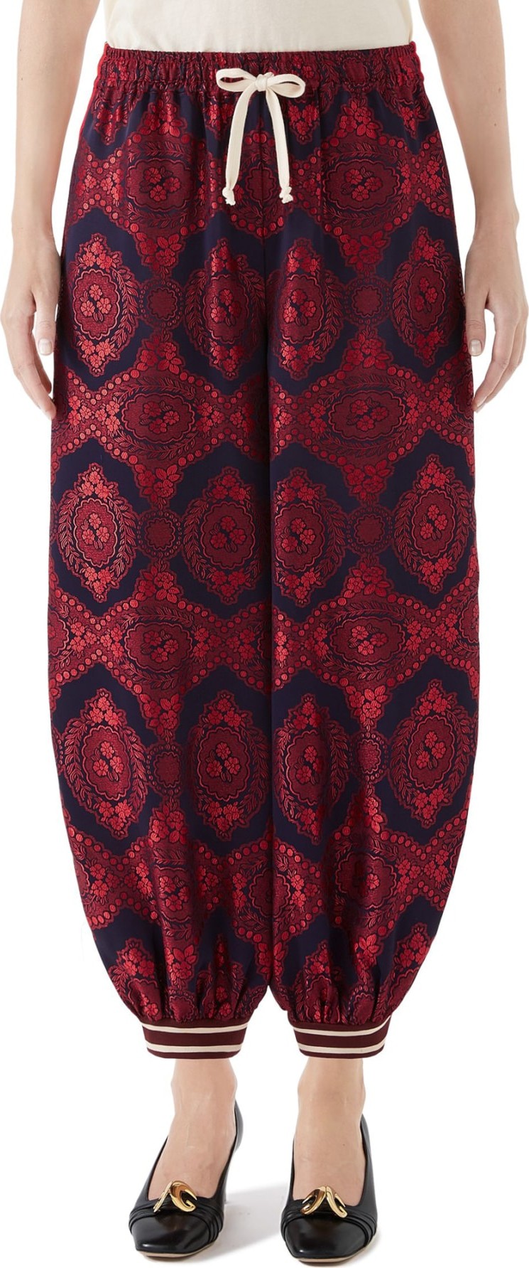 Gucci Silk Twill Jogger Pants