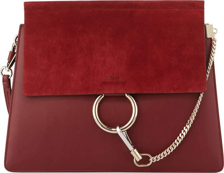 Chloe Faye Medium Leather & Suede Shoulder Bag