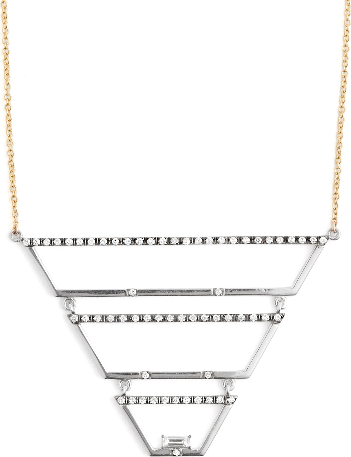 Susan Foster Diamond, white-gold & yellow-gold necklace