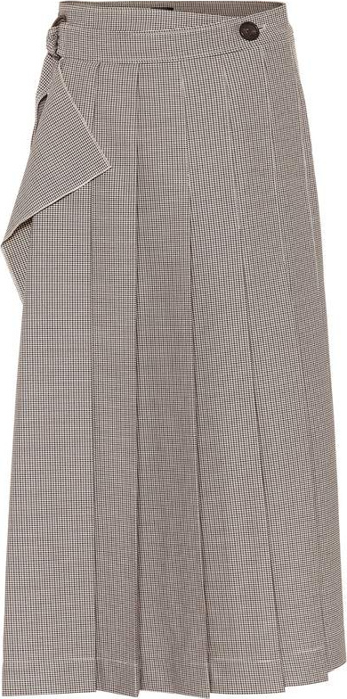 Joseph Fleet checked pleated midi skirt