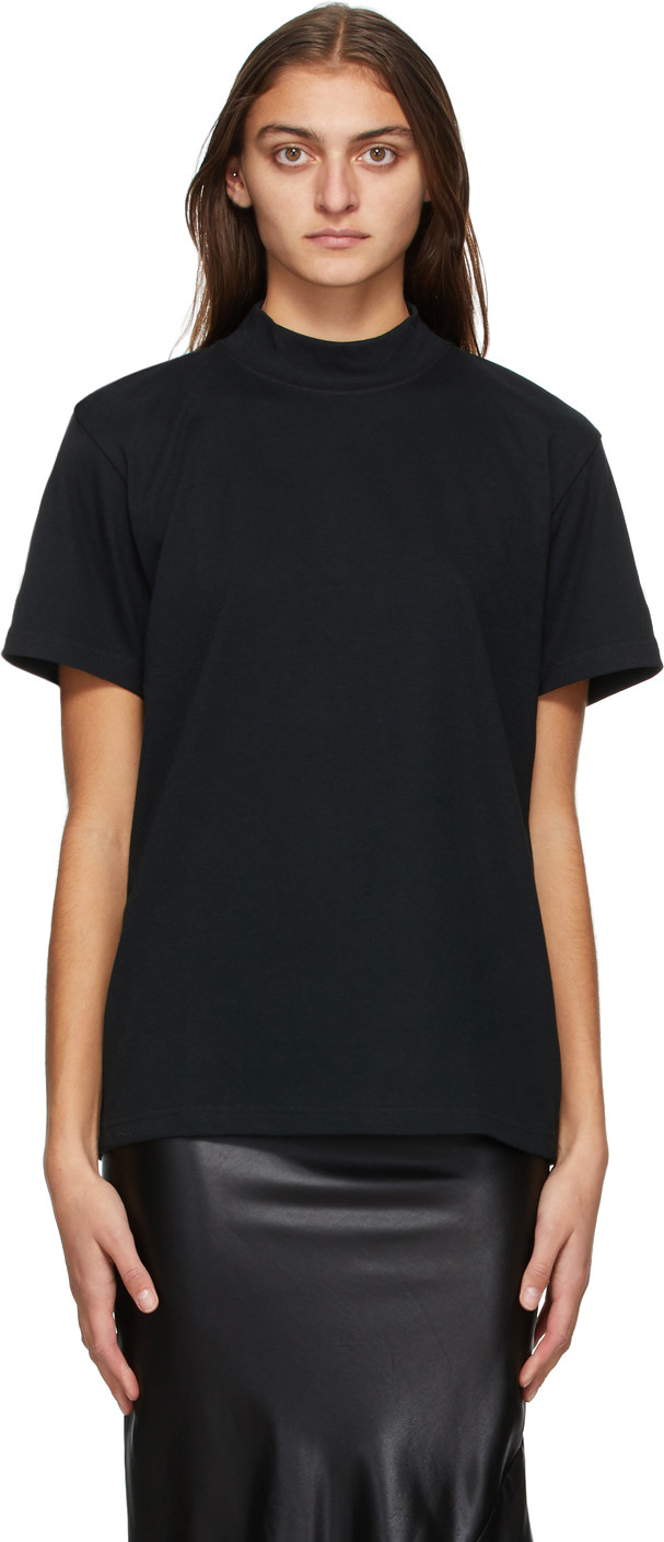 Yohji Yamamoto - Black New Era Edition Mock Neck T-Shirt Yohji Yamamoto - Black New Era Edition Mock Neck T-Shirt