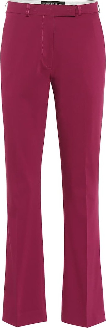 Etro Stretch cotton mid-rise slim pants