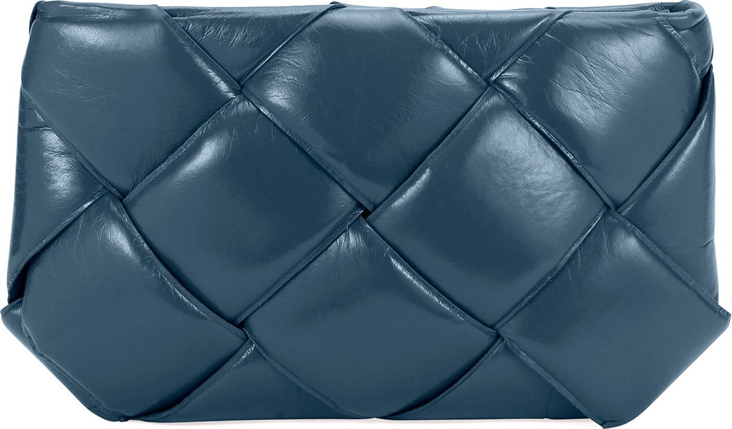 Bottega Veneta Puffer Intrecciato Zip-Top Clutch Bag