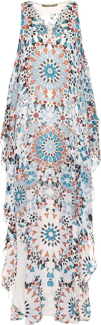 Roberto Cavalli Printed silk maxi dress