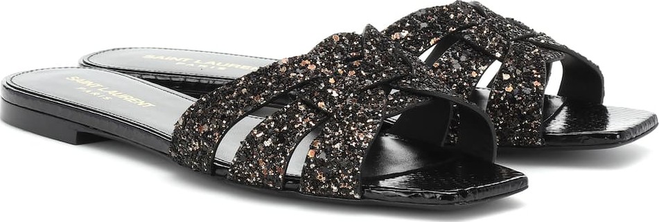 Saint Laurent Nu Pieds 05 glitter sandals