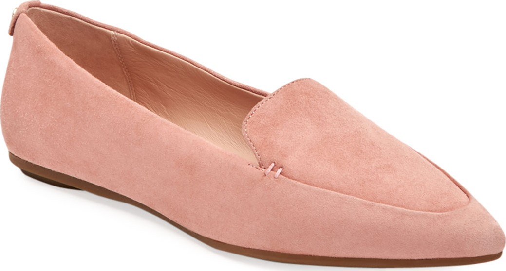 Taryn Rose Faye Suede Flat Loafers