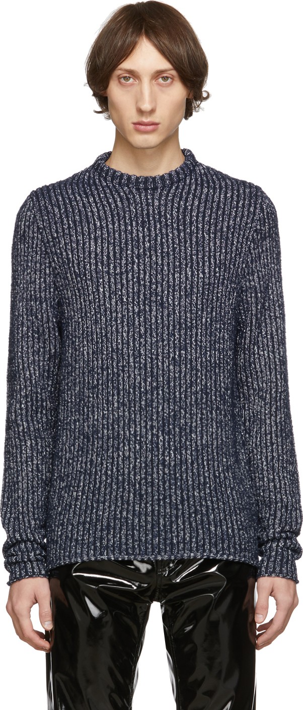 Acne Studios Blue & White Kaiser Sweater