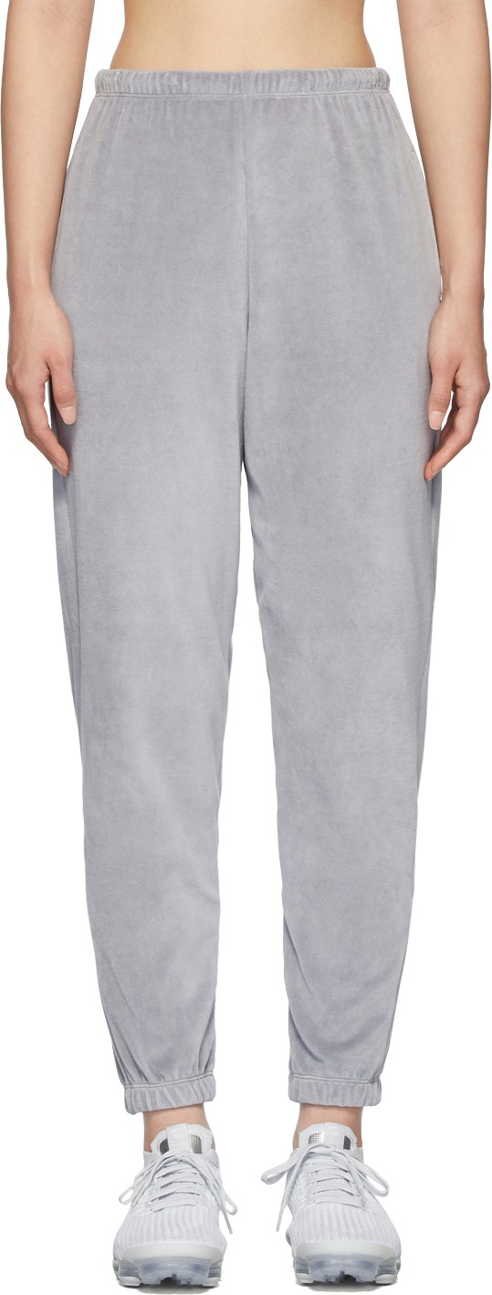 Gil Rodriguez SSENSE Exclusive Grey Velour Beachwood Lounge Pants