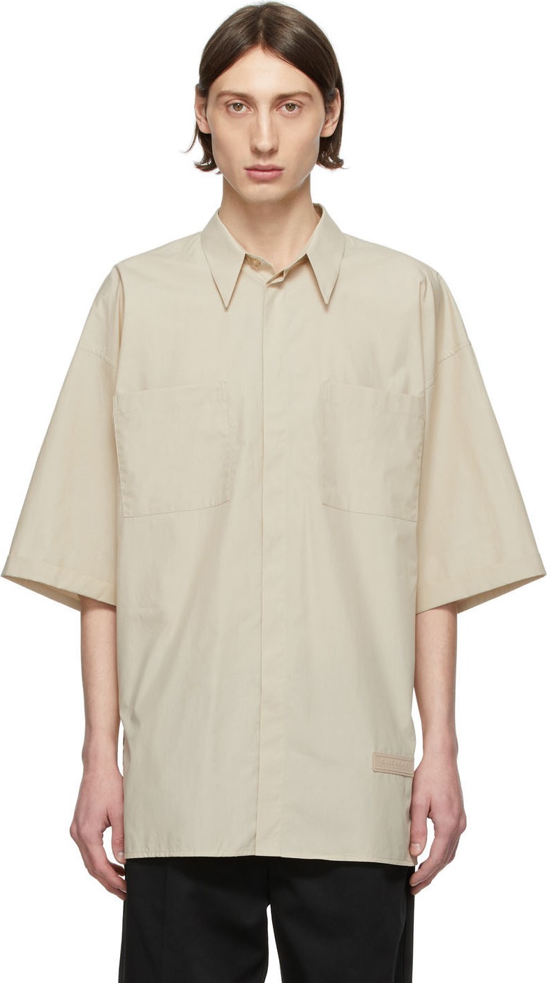 Givenchy Tan Oversize Patch Shirt