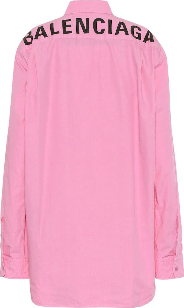 Balenciaga Logo cotton poplin shirt