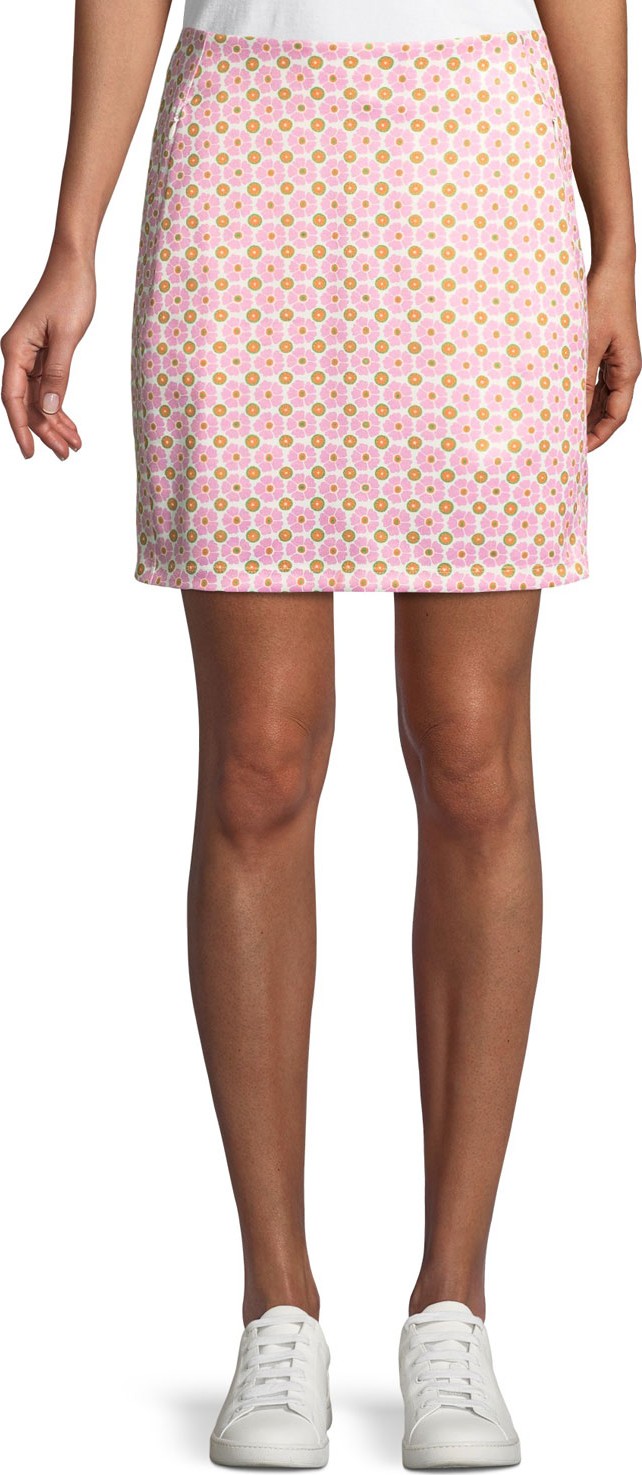 Tory Sport Printed A-Line Golf Skirt
