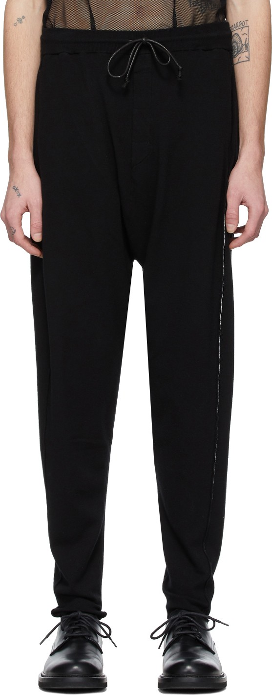 Isabel Benenato Black Contrast Jogging Lounge Pants