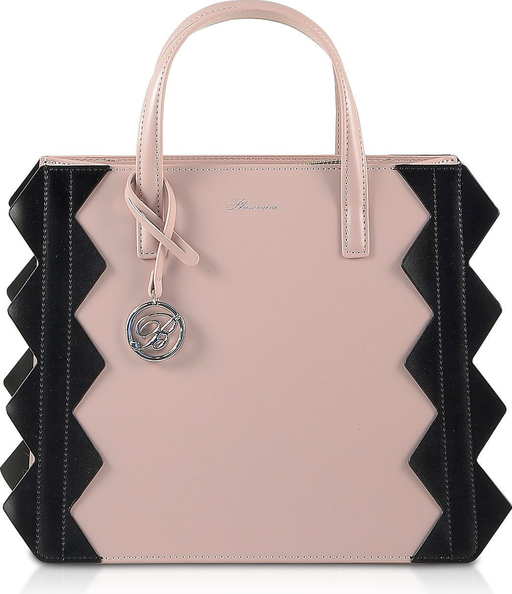 Blumarine Small Color Block Zig-Zag Tote Bag