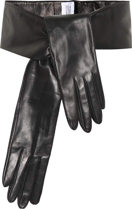 Vetements Leather gloves belt