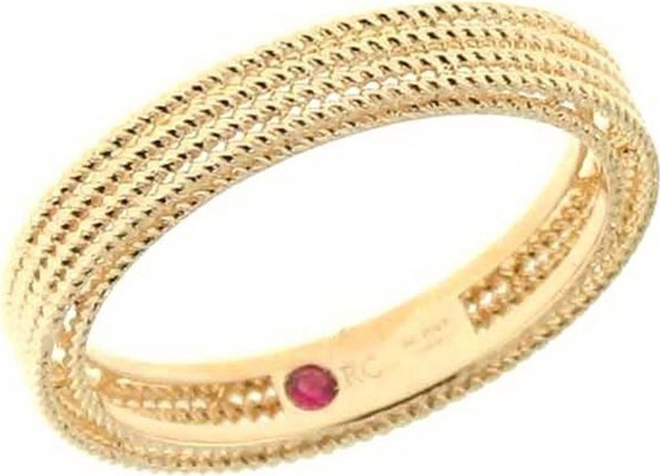 Roberto Coin Symphony Collection 18K Gold Stacked Barocco Ring, Size 6.5