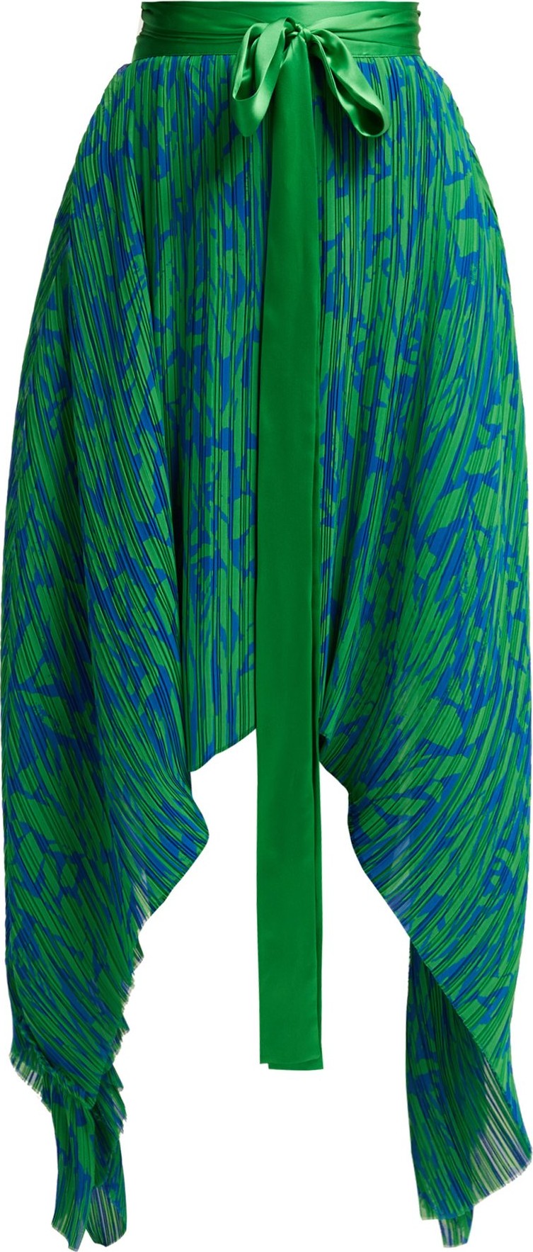 Preen Maria pleated georgette midi skirt