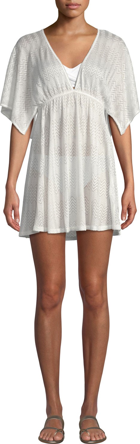 Missoni Chevron V-Neck Short Coverup Tunic