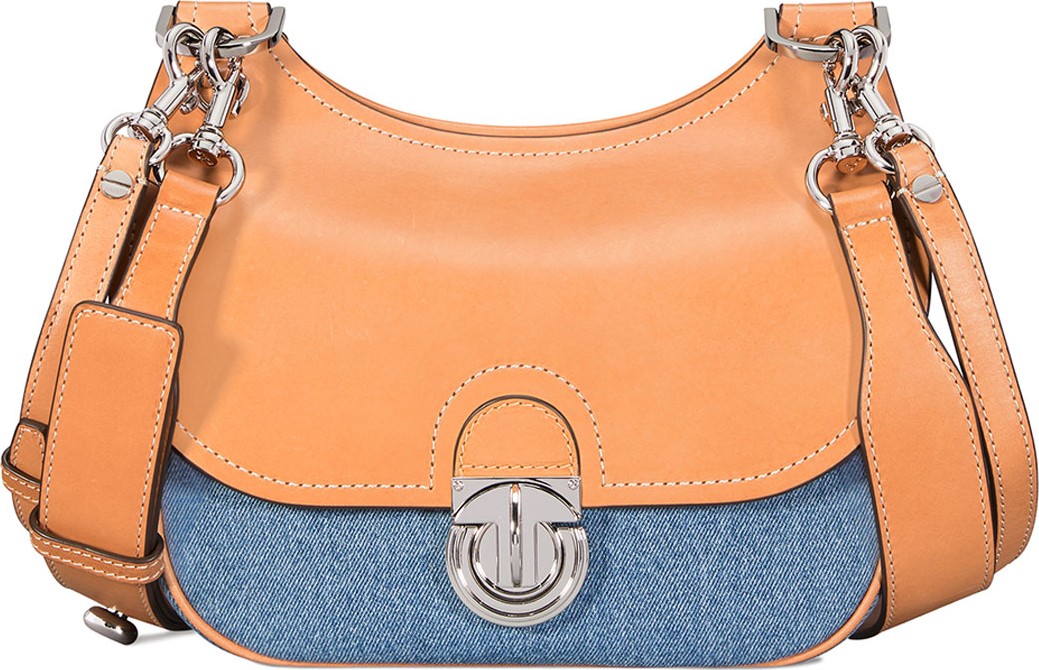 Tory Burch James Small Denim Saddle Bag