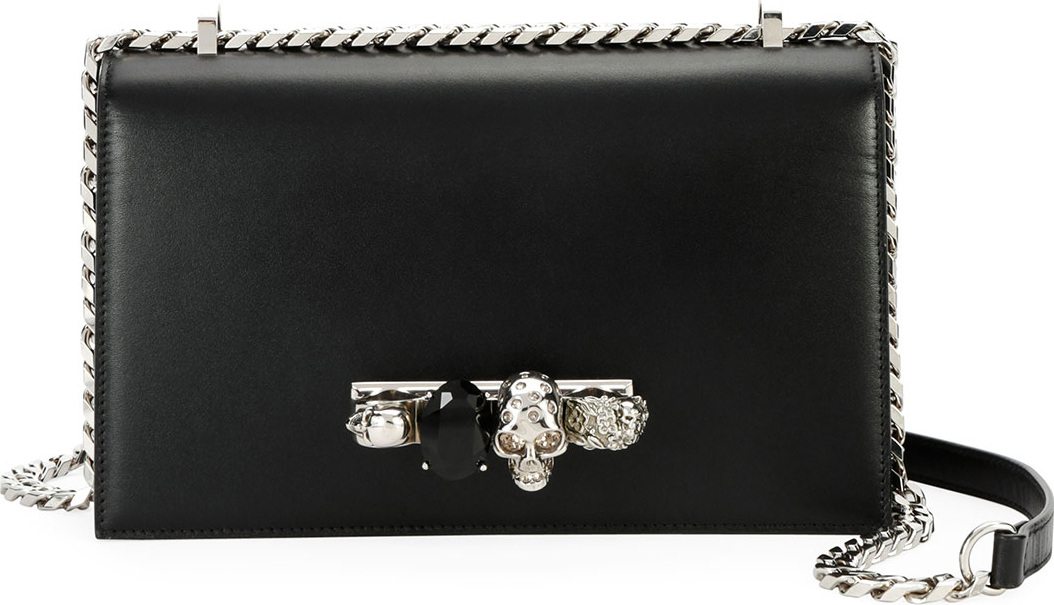 Alexander McQueen Jewelled Satchel Bag - Silvertone Hardware