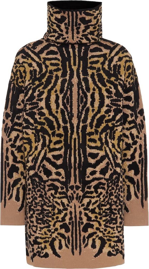 Givenchy Cheetah-jacquard wool-blend sweater