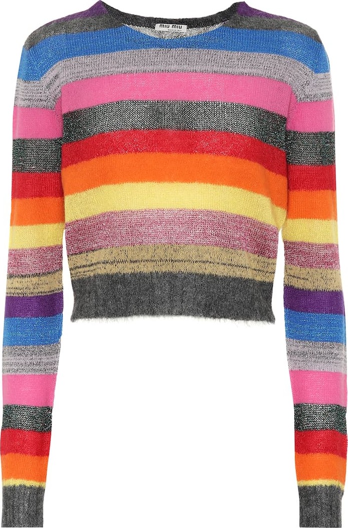 Miu Miu Striped wool-blend sweater